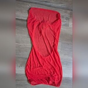 Red Sheer Dress